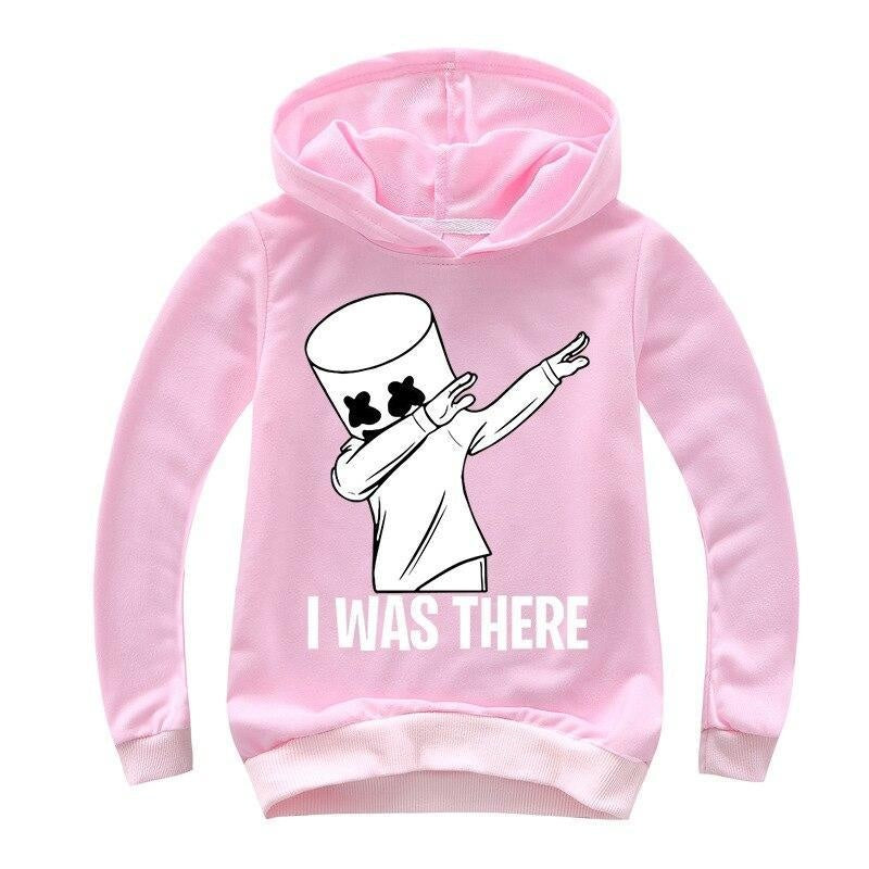 Boys Girls Hoodies Marshmallow Print Cartoon Doll Streetwear 1-13 Years - MomyMall Pink / 1-2 years