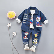 Kids Clothing Jean Boutique Autumn Jeans Outfits 3 Pcs Set 1-4 Years - MomyMall 3 Pcs Set / 12-18 Months