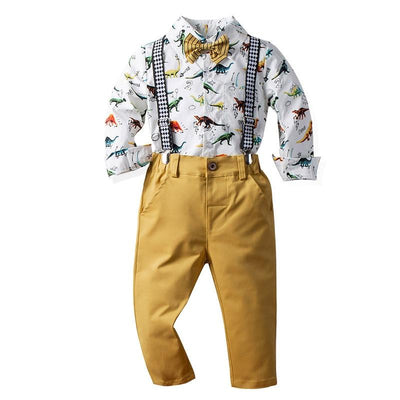 Kids Boy Printed Cotton Suit Fall Costume 1-6 Years - MomyMall