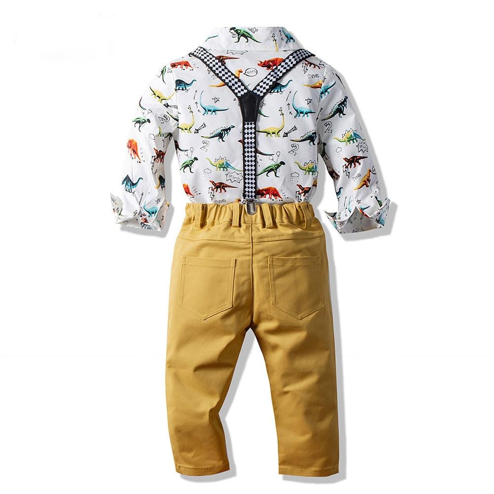 Kids Boy Printed Cotton Suit Fall Costume 1-6 Years - MomyMall