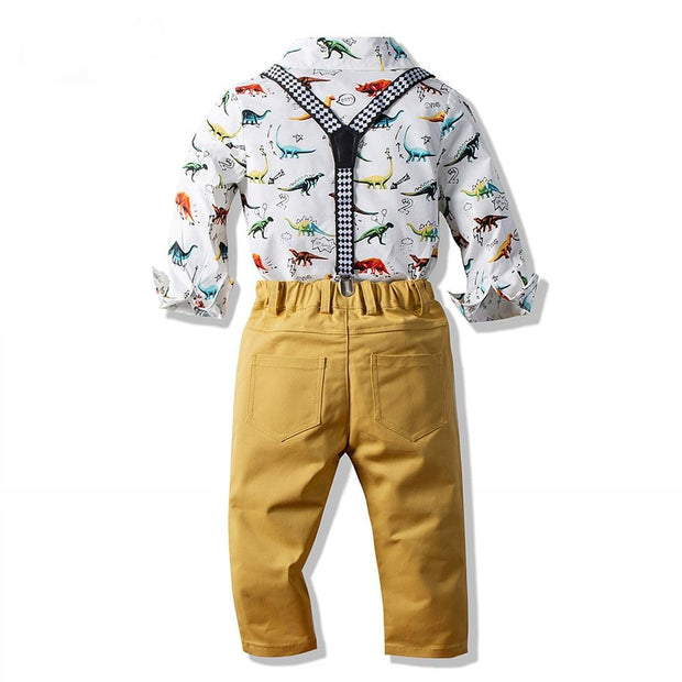 Kids Boy Printed Cotton Suit Fall Costume 1-6 Years - MomyMall