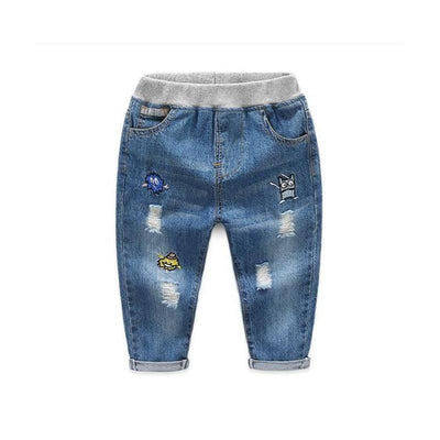 Kids Boys Trousers Jeans Spring Autumn Fashion Denim Pants 2-6 Years - MomyMall