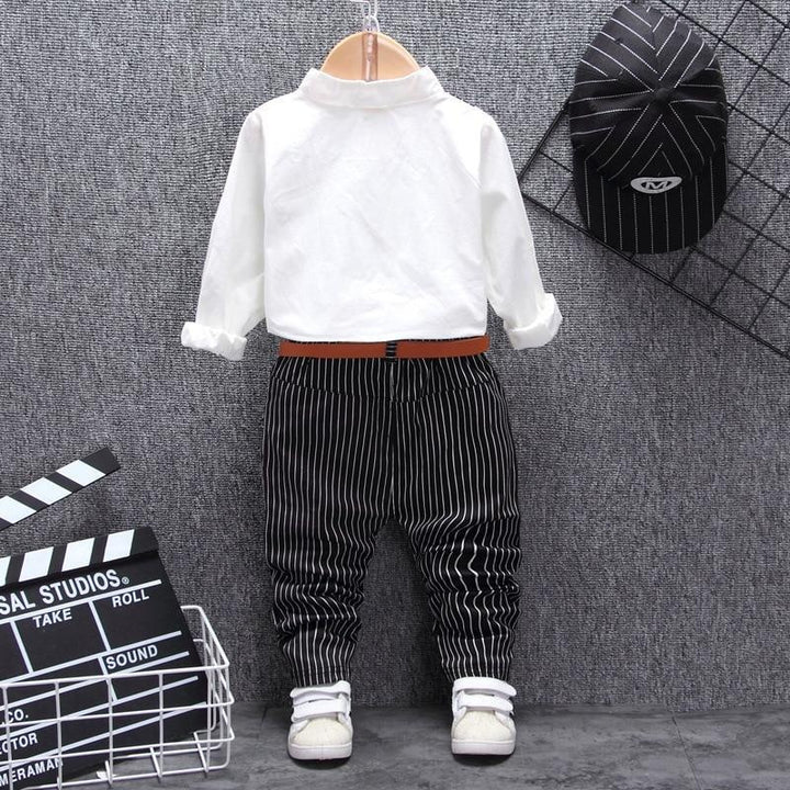 Baby Boy Set Tops Pant with Belt Suit For Birthday Wedding Costume - MomyMall
