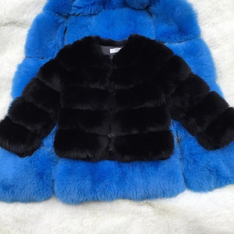 Faux Fur Bubble Coat - Short Style