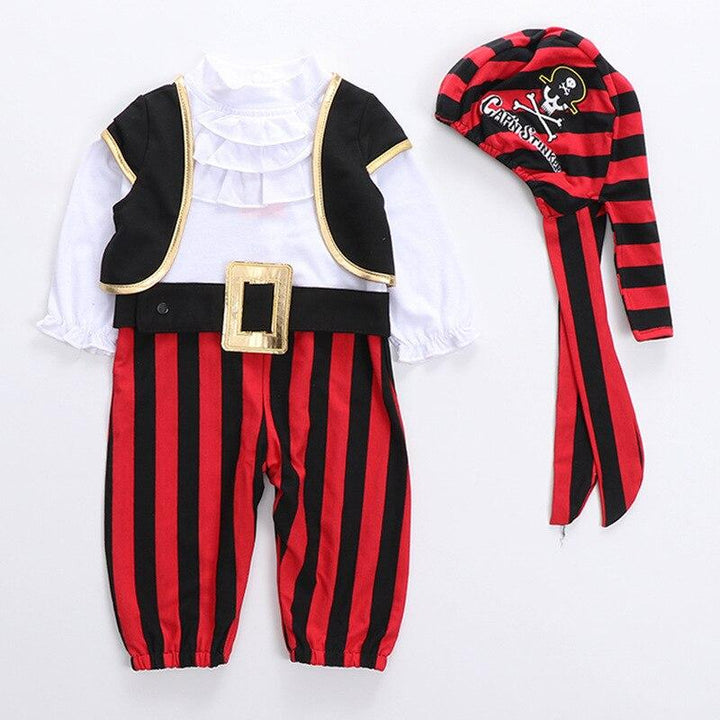 Baby Boy Captain Pirate Costume With Hats Christmas Suit 3 Pcs - MomyMall