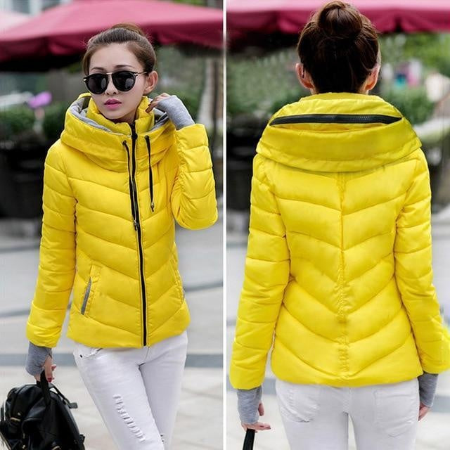 Short Hooded Padded Parka with Hood