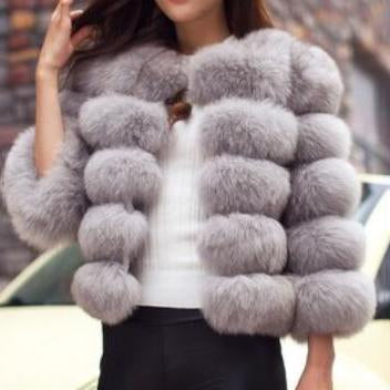 Faux Fur Coat - Winter Bubble Faux Fur Coat