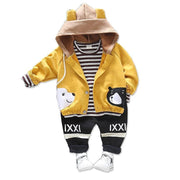 Girls Boys Spring Autumn Suit Bear Casual 3Pcs Sets - MomyMall