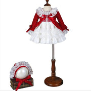 Spanish Girl Princess Tutu Dress Lolita Christmas Birthday Costume 1-6 Years - MomyMall Dress and Hat / 6-12 Months