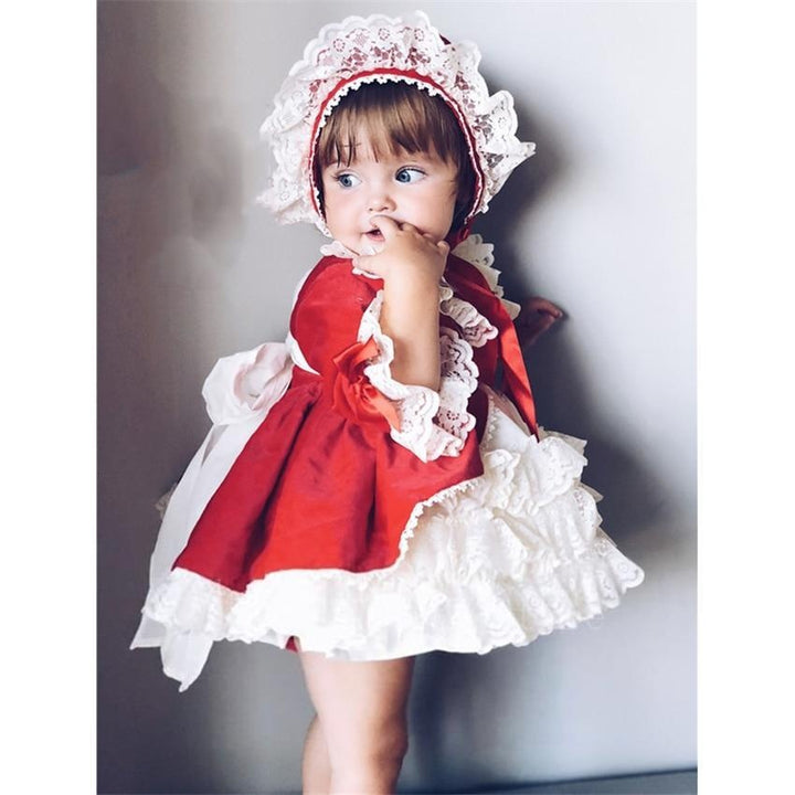 Spanish Girl Princess Tutu Dress Lolita Christmas Birthday Costume 1-6 Years - MomyMall