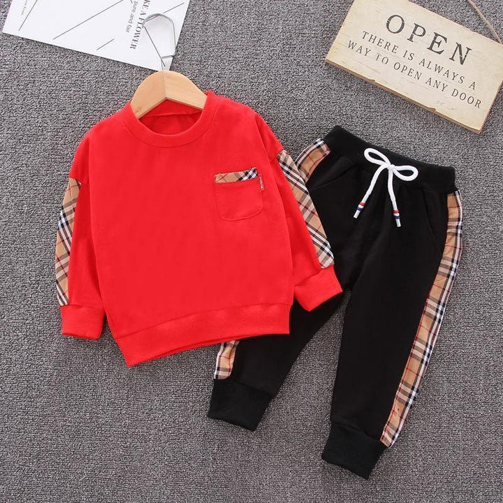 Boy Clothing Leisure Suit Autumn Outfit 2 Pcs 1-5 Years - MomyMall Red / 1-2 years