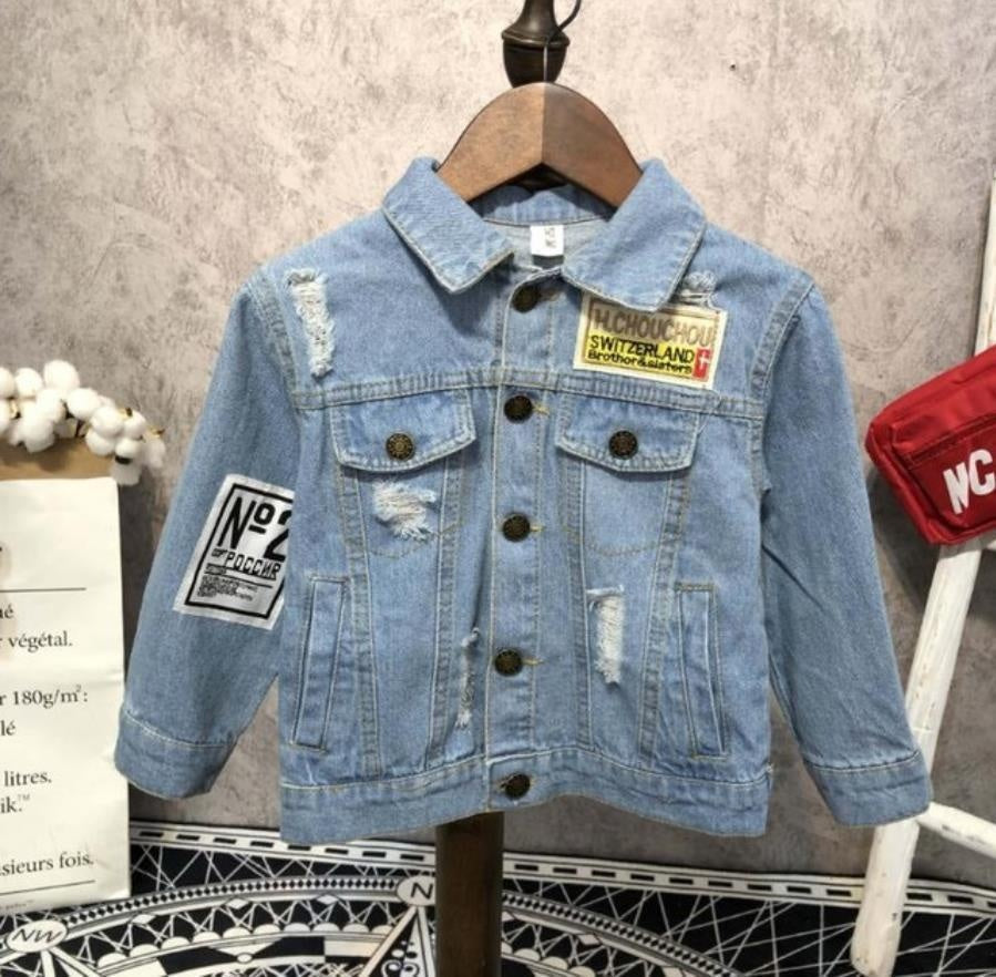 Kids Boy Girl Leisure Denim Casual Suits 3 Pcs Set - MomyMall