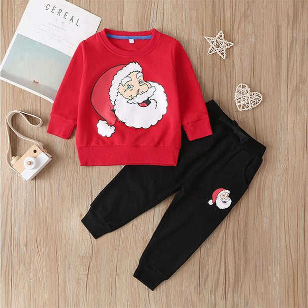 Baby Boys Girls Suit Christmas Top+ Bottoms 2 Pcs Set - MomyMall