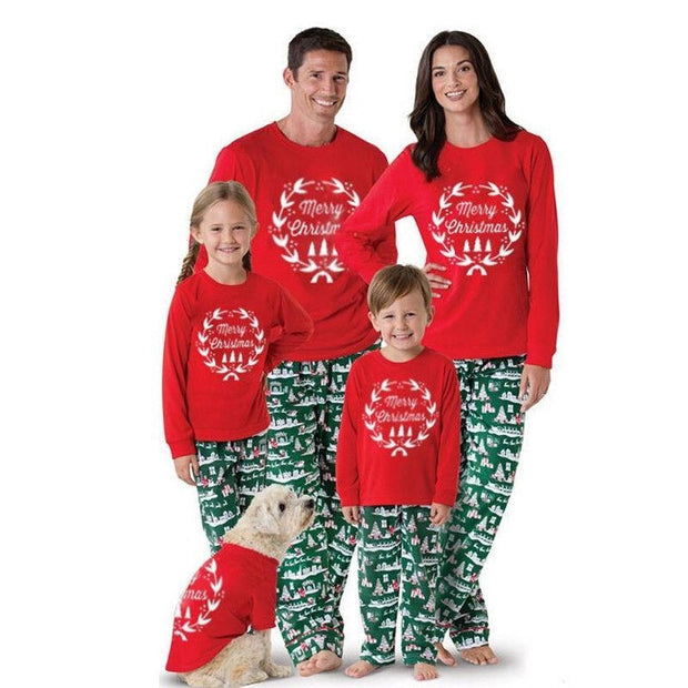 Christmas Family Matching Pajamas Suit Outfit Family Look Mother Daughter Clothes - MomyMall Red / Mom M