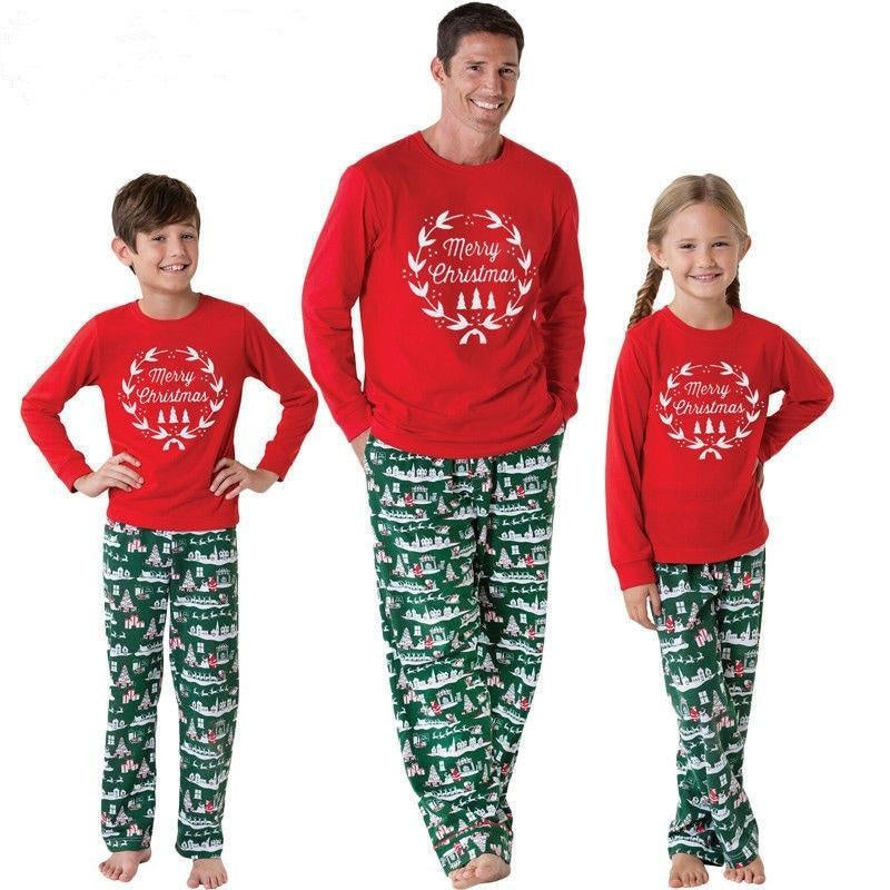 Christmas Family Matching Pajamas Suit Outfit Family Look Mother Daughter Clothes - MomyMall