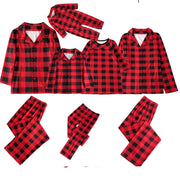 Christmas Family Matching Pajamas Long Sleeve Red Plaid Sets - MomyMall