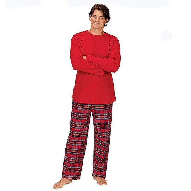 Christmas Family Matching Pajamas Red Nightwear Family Look Outfits - MomyMall