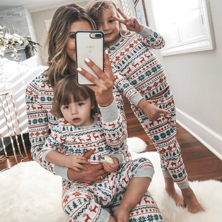 Christmas Pajamas Family Look Matching Cotton Nightwear Sleepwear - MomyMall
