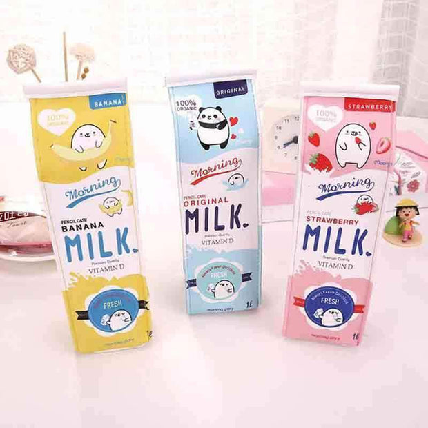 Cute Milk Carton Pencil Case