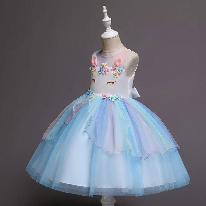 Toddler Kids Girls Sleeveless Tulle Princess Party Dresses - MomyMall