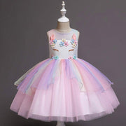 Toddler Kids Girls Sleeveless Tulle Princess Party Dresses - MomyMall