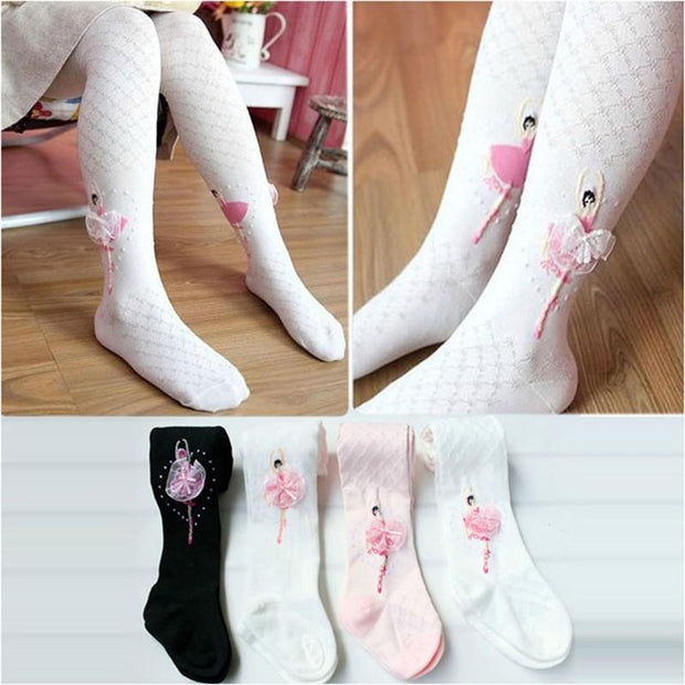 Girls Dancing Ballet Tights Pantyhose Cute Bowknot Stockings - MomyMall