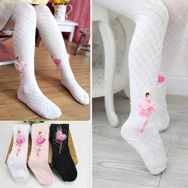 Girls Dancing Ballet Tights Pantyhose Cute Bowknot Stockings - MomyMall