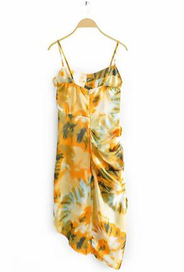 ESTELA – Drapiertes Kleid mit Blumenmuster