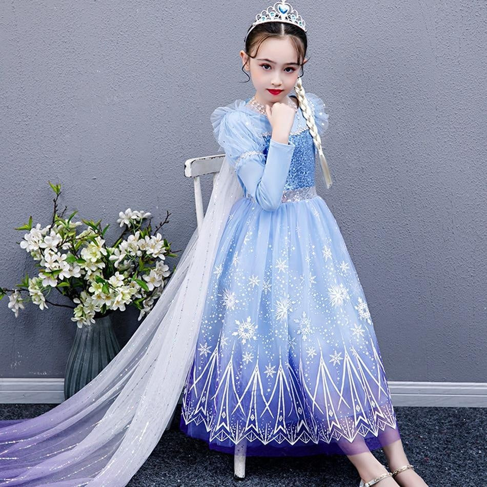 Girls Kids Long Sleeve Fall Winter Halloween Christmas Princess Dress - MomyMall