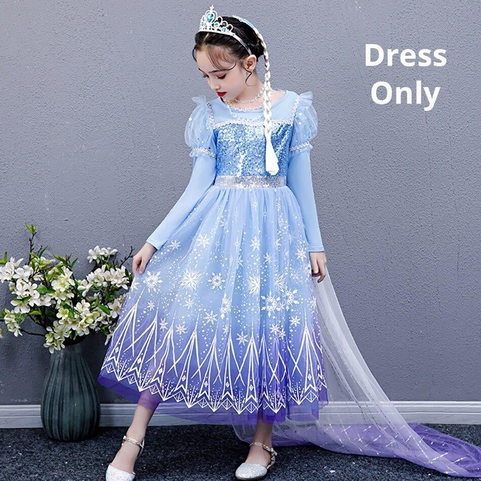 Girls Kids Long Sleeve Fall Winter Halloween Christmas Princess Dress - MomyMall 1-2T / Type 1