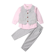 Kids Toddler Boy Autumn Spring Long Sleeve Gentleman Outfits 3PCS