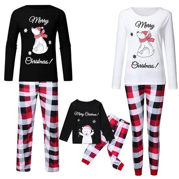 Family Christmas Pajamas Mommy Daughter Son Matching Family Look Outfit Nightwear