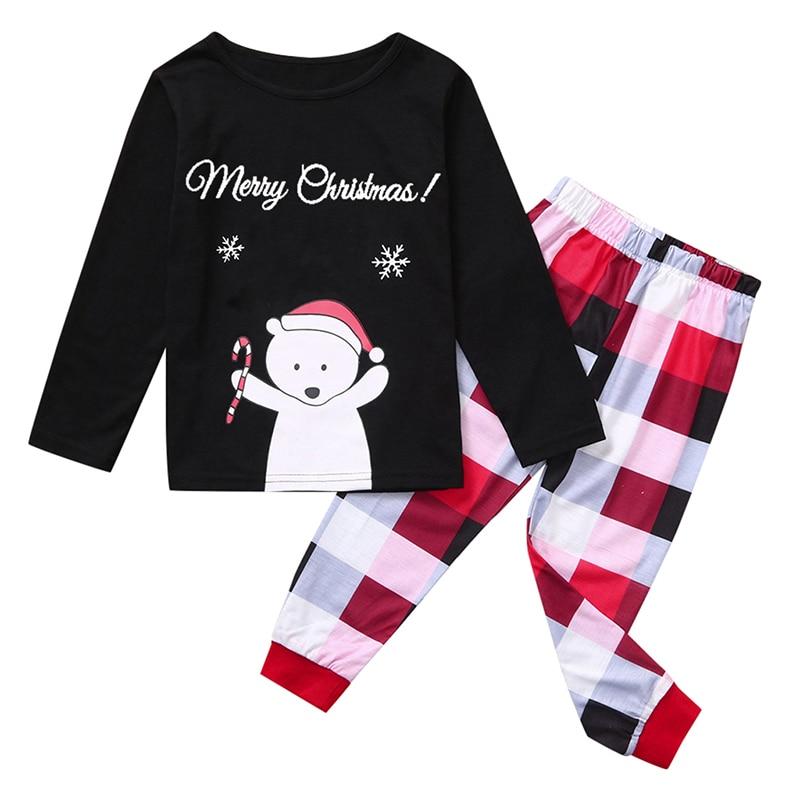 Family Christmas Pajamas Mommy Daughter Son Matching Family Look Outfit Nightwear