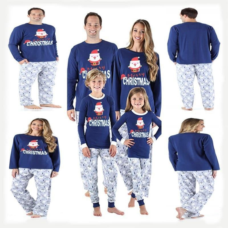 Family Christmas Pajamas Family Matching Adult Women Kids Outfit Sleepwear - MomyMall