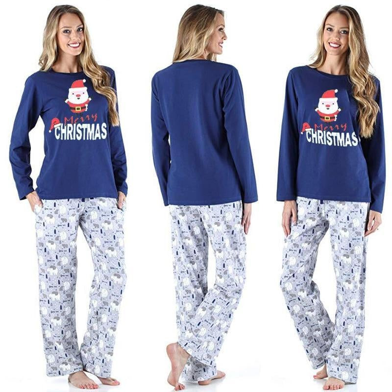 Family Christmas Pajamas Family Matching Adult Women Kids Outfit Sleepwear - MomyMall