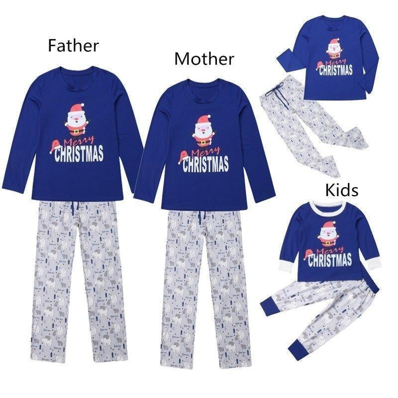 Family Christmas Pajamas Family Matching Adult Women Kids Outfit Sleepwear - MomyMall