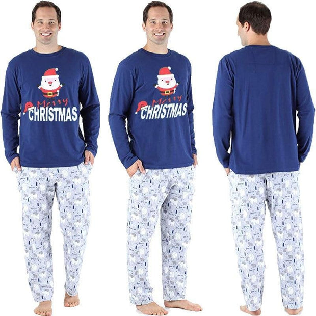 Family Christmas Pajamas Family Matching Adult Women Kids Outfit Sleepwear - MomyMall
