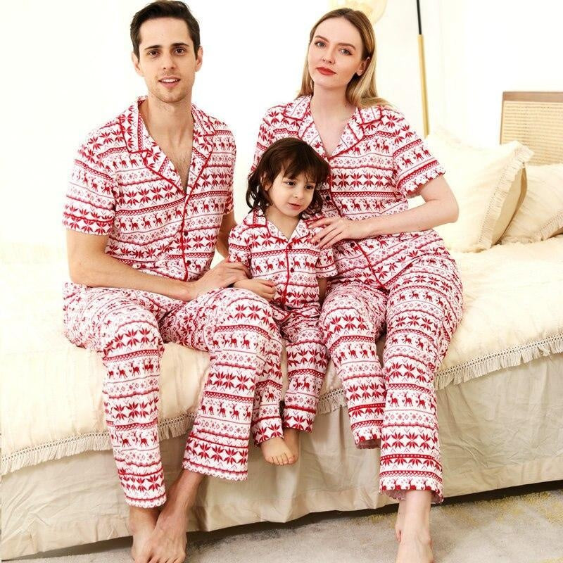 Family Matching Christmas Pajamas Sleepwear Outfits - MomyMall