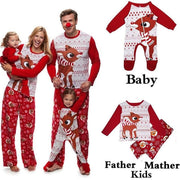 Family Matching Christmas Pajamas Matching Baby Romper Sleepwear Outfits - MomyMall