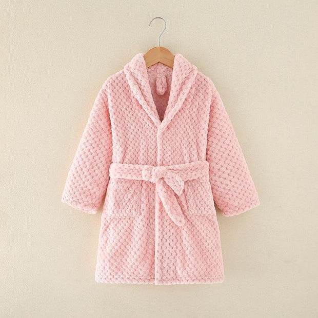 Family Matching Outfits Boy Girls Sleepwear Mom and Me Pajamas Robe - MomyMall Pink / MOM-S