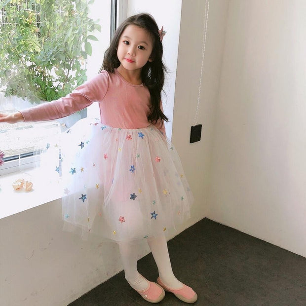 Fashion Girls Tutu Dress Fall Winter Dancing Birthday Princess Dresses 2-7T by MomyMall Fashion Girls Tutu Dress Fall Winter Dancing Birthday Princess Dresses 2-7T by MomyMall
