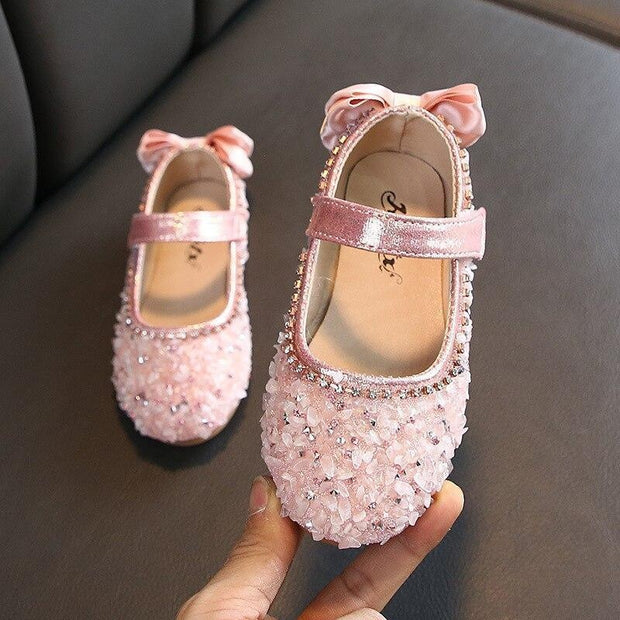 Kids Baby Girl Fashion Bow Wedding Shoes School Princess Leather Shoes - MomyMall Pink / US5.5/EU21/UK4.5Toddle