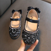 Kids Baby Girl Fashion Bow Wedding Shoes School Princess Leather Shoes - MomyMall Black / US5.5/EU21/UK4.5Toddle