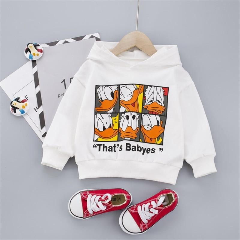 Kids Boys Girls Fashion Sweatshirt Casual Hoodies - MomyMall White / 2-3 Years