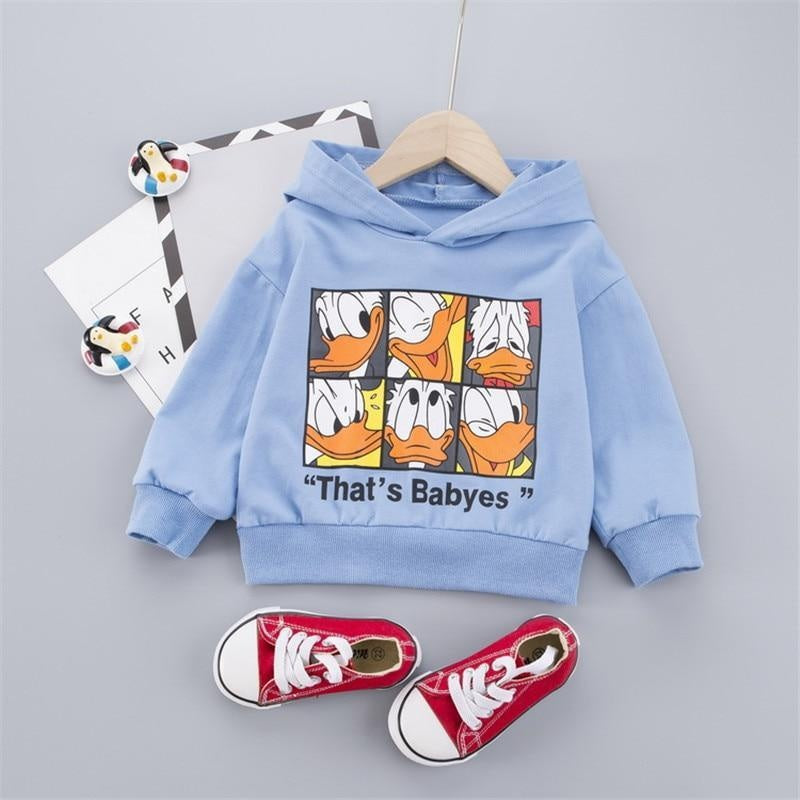 Kids Boys Girls Fashion Sweatshirt Casual Hoodies - MomyMall Blue / 2-3 Years