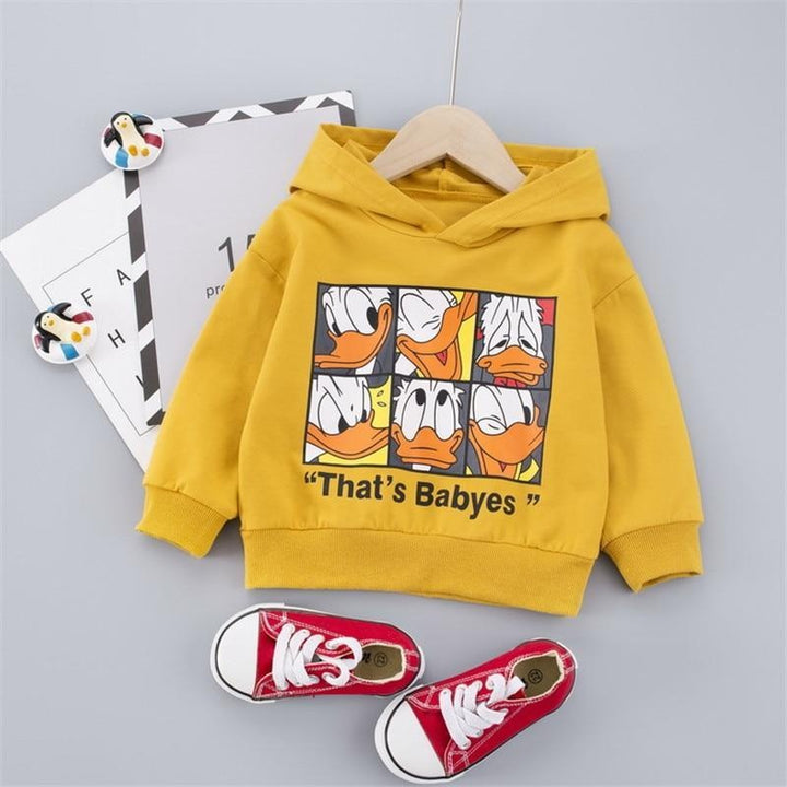 Kids Boys Girls Fashion Sweatshirt Casual Hoodies - MomyMall Yellow / 2-3 Years