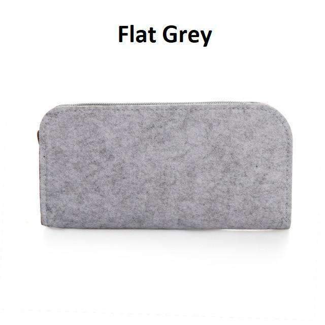 Minimal Grey Felt Pencil Cases