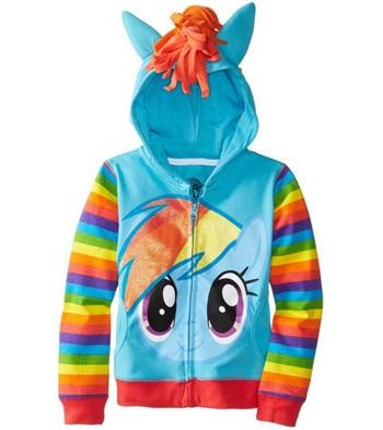 Kids Girls Spring Casual Pony Coats - MomyMall Blue / 2-3 Years