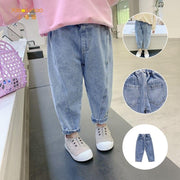 Baby Girls Jeans Autumn Trousers Fashion Denim Pants 2-8 Years - MomyMall