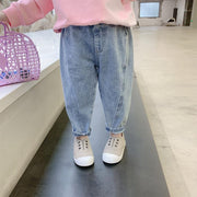 Baby Girls Jeans Autumn Trousers Fashion Denim Pants 2-8 Years - MomyMall